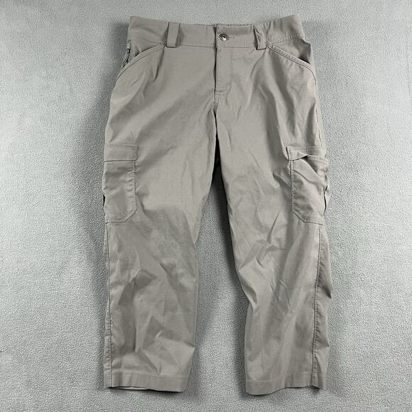 Duluth Pants Womens 8 Gray Dry on the Fly Capris Cargo Nylon Hiking Outdoor - Picture 1 of 5